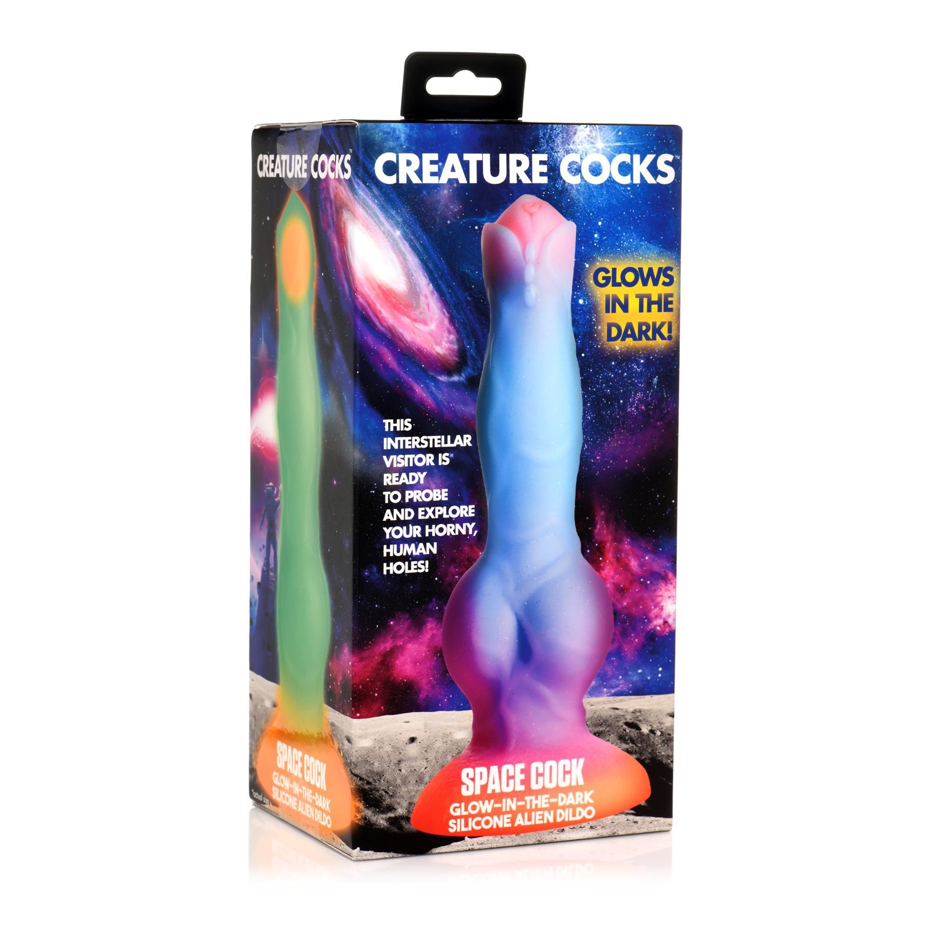 CreatureCocks Glow In The Dark Spacecock Dildo - Packaging