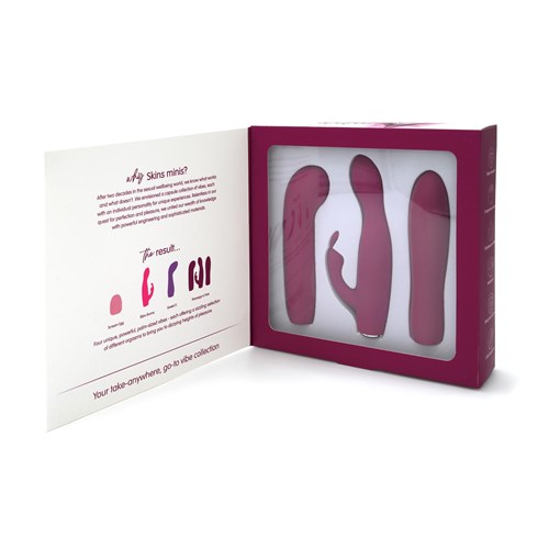 Skins Minis Massage A Trois Vibrator Set - Open Box with Set Inside