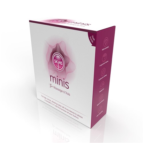 Skins Minis Massage A Trois Vibrator Set - Packaging