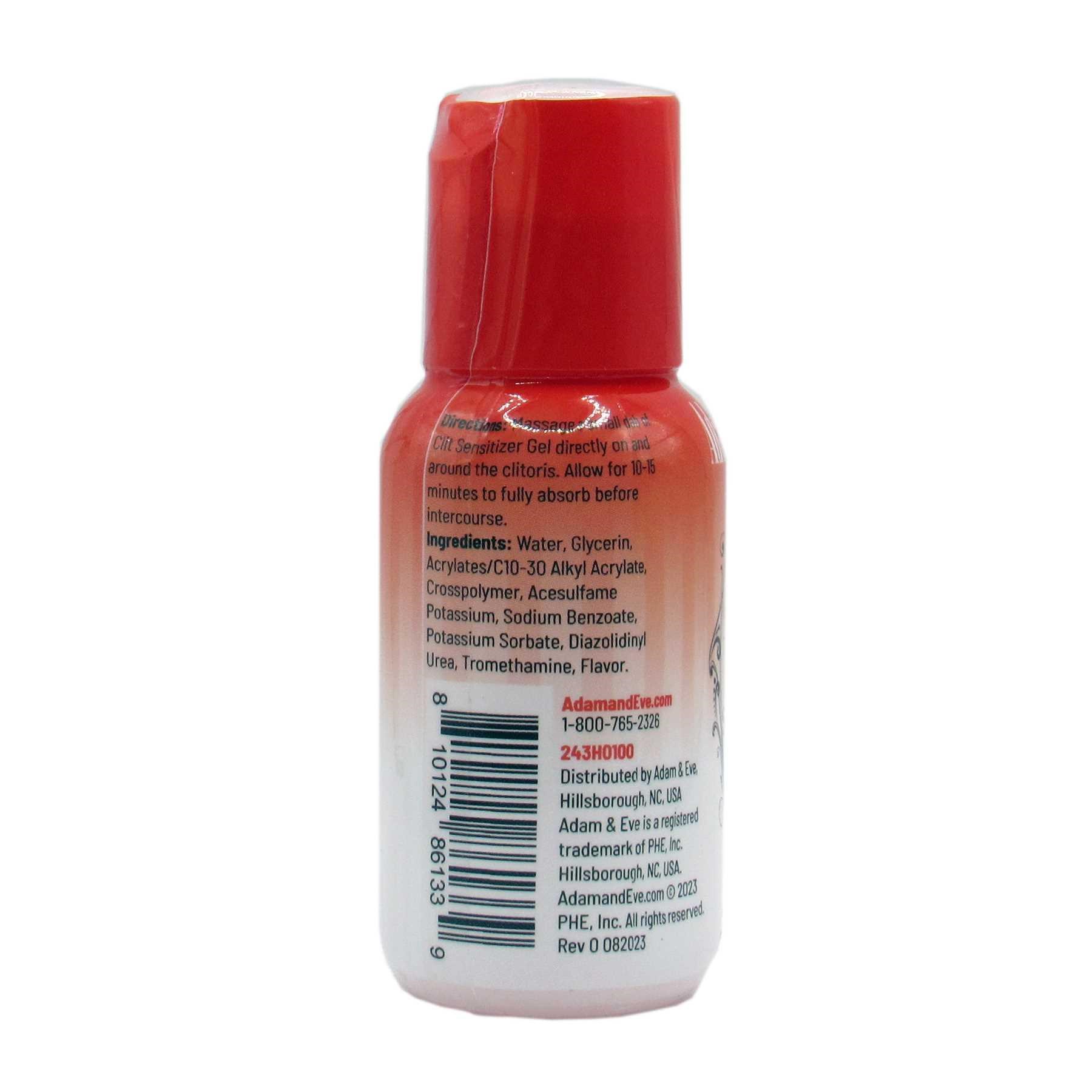 A&E STRAWBERRY CLIT SENSITIZER back of bottle