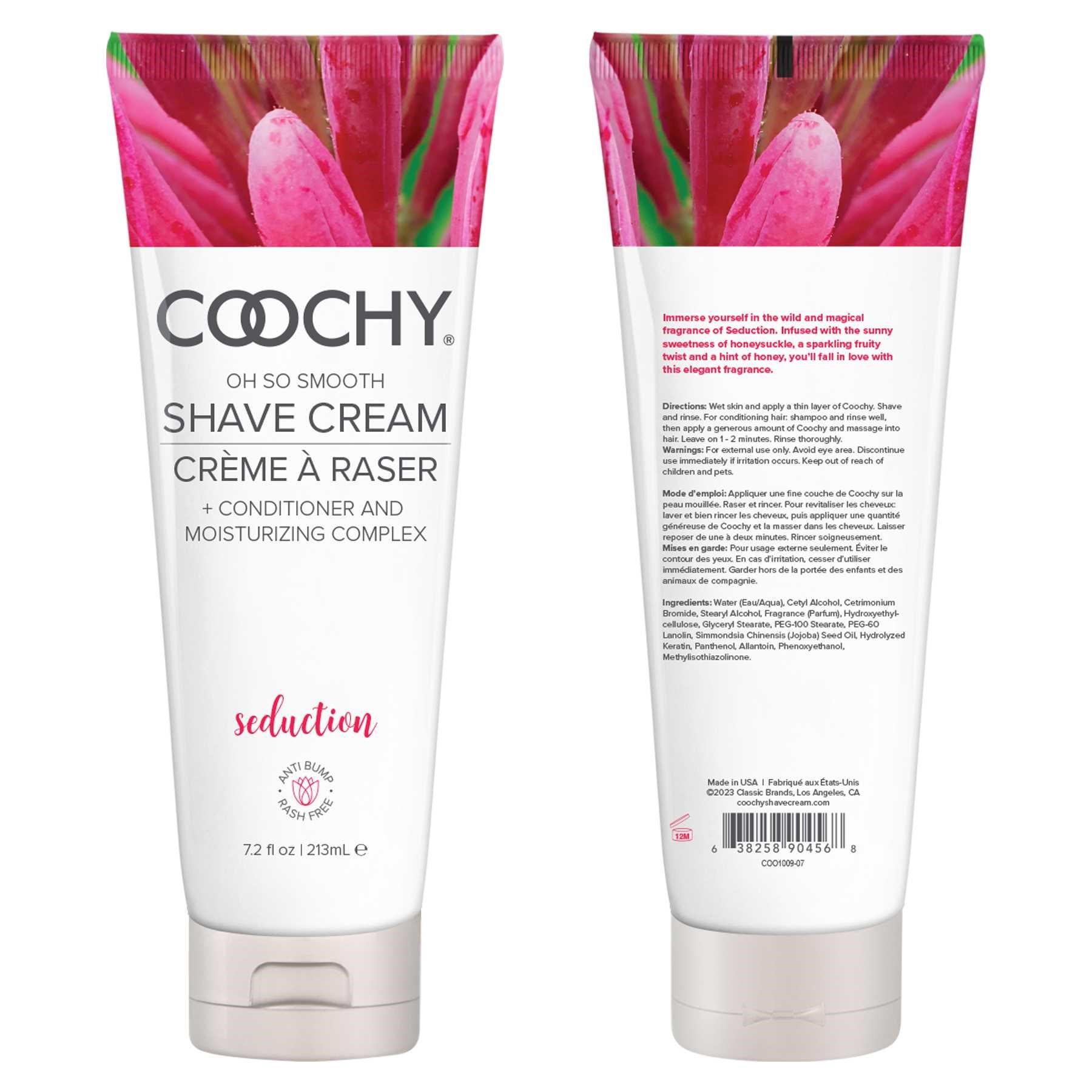 COOCHY SHAVE CREME LOVES ME -Seduction - front & back