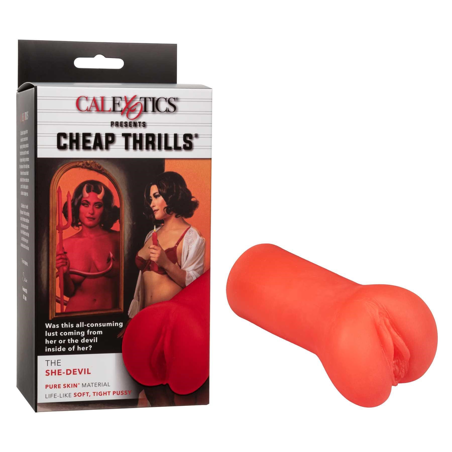 Cheap Thrills The She-Devil Stroker front of box with stroker beside