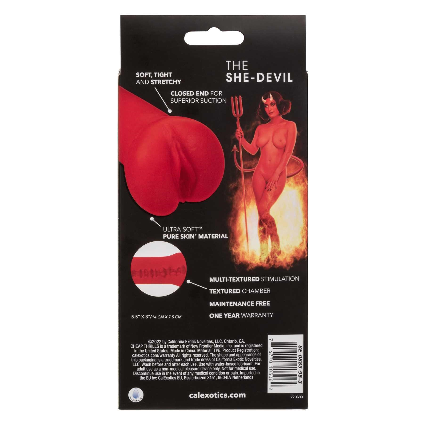 Cheap Thrills The She-Devil Stroker back of box