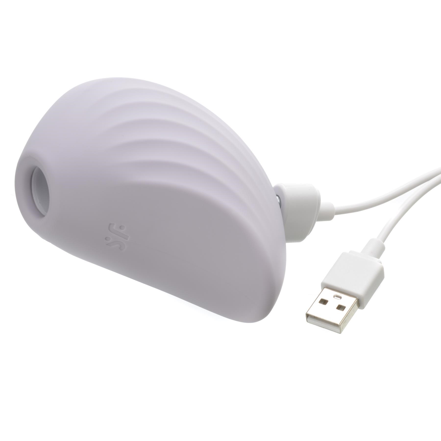 Satisfyer Pearl Diver Air Pulse Clitoral Stimulator- Showing Where Charging Cable is Placed