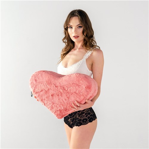 Liberator Faux Fur Heart Wedge - With Model