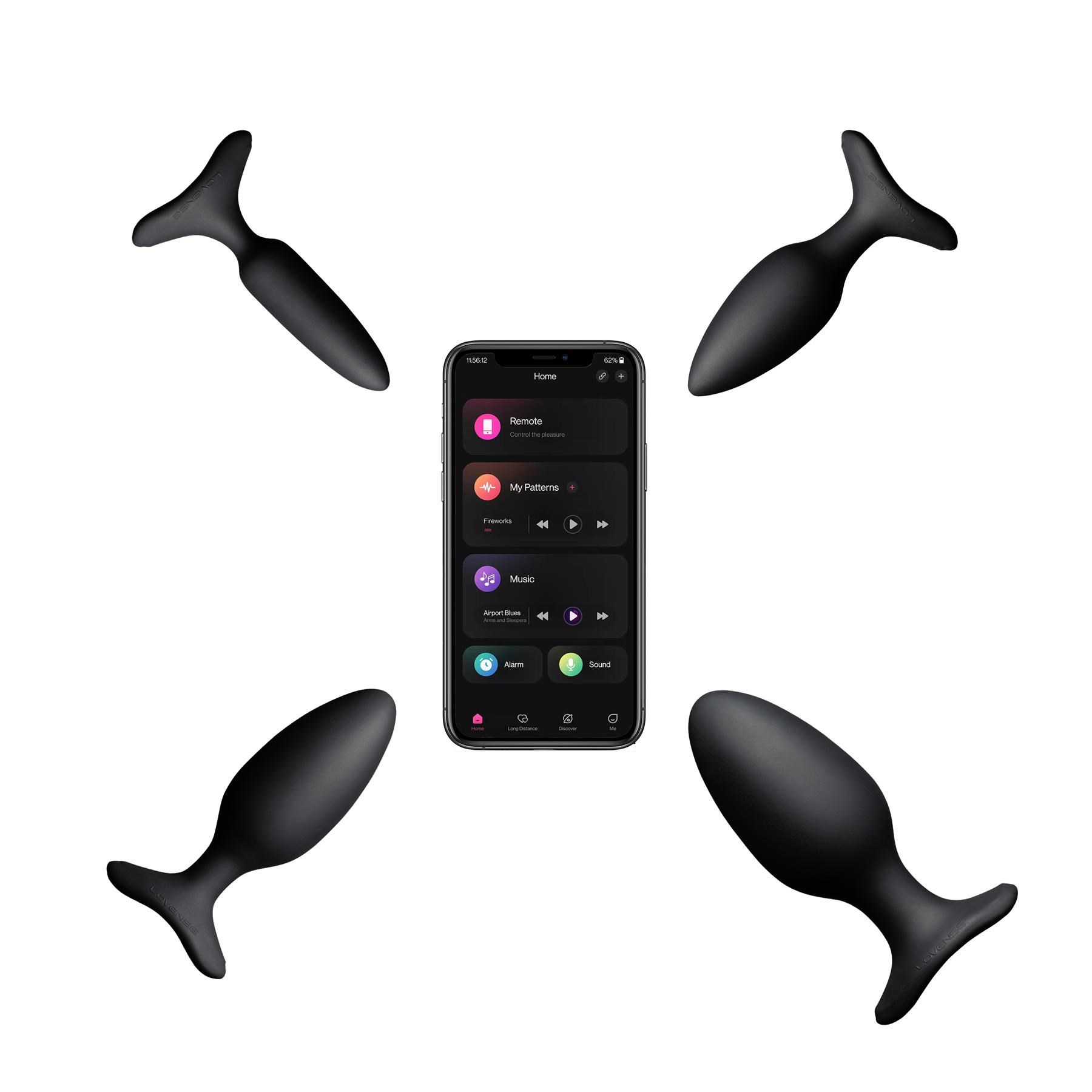 Lovense Hush 2 Bluetooth Vibrating Butt Plug - All Product Sizes with App