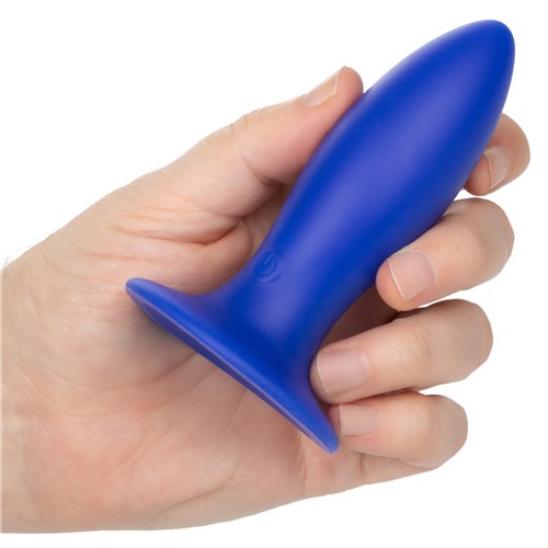 Admiral Liquid Silicone Vibrating Torpedo Anal Plug - Hand Shot