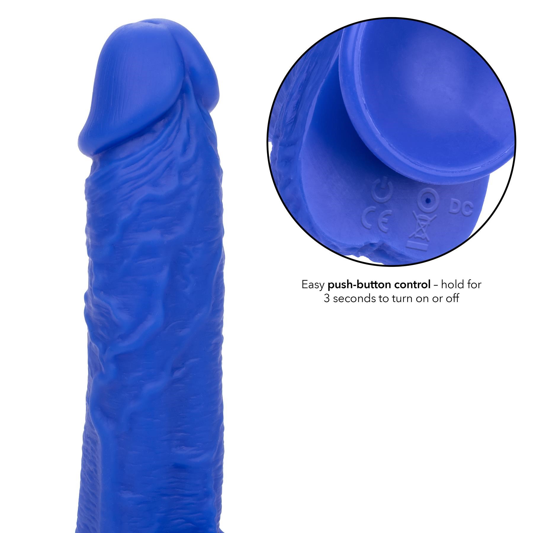 Admiral 7 Inch Vibrating Sailor Dildo - Product Shot - Showing Suction Cup