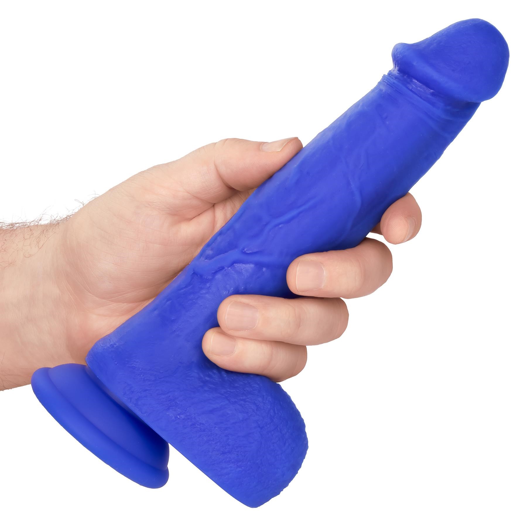 Admiral 8 Inch Vibrating Captain Dildo - Product Shot - Hand Shot