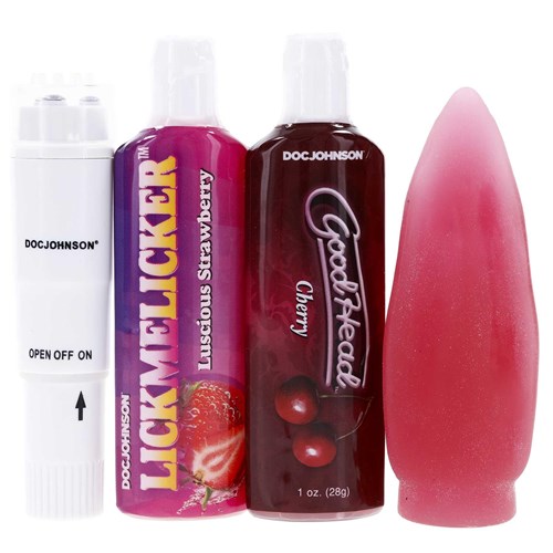 Oral Delight Couples Kit with tongue attachment on rocket vibe