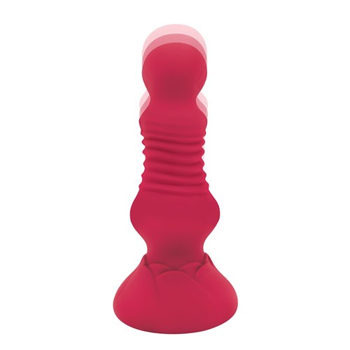 Rosegasm Thrusting Rosebud Remote Control Anal Plug - Butt Plug Product Shot - Showing Thrusting