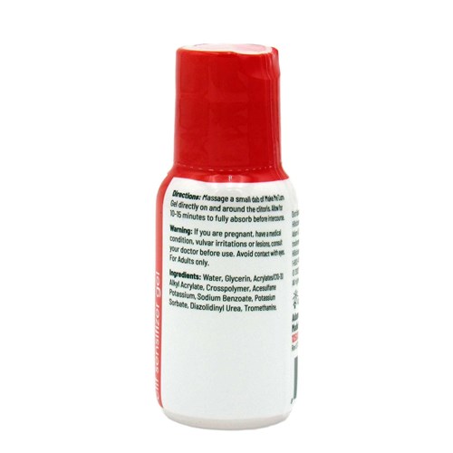 Adam & Eve Clit Sensitizer back of bottle