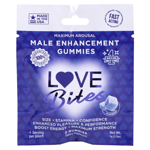 Love Bites - Male Enhancements Gummies -  2 pcs per pack - 0.3 oz. front of package