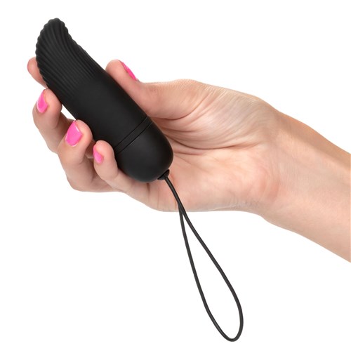 Silicone Remote Ridged G Bullet Vibrator - Bullet - Hand Shot