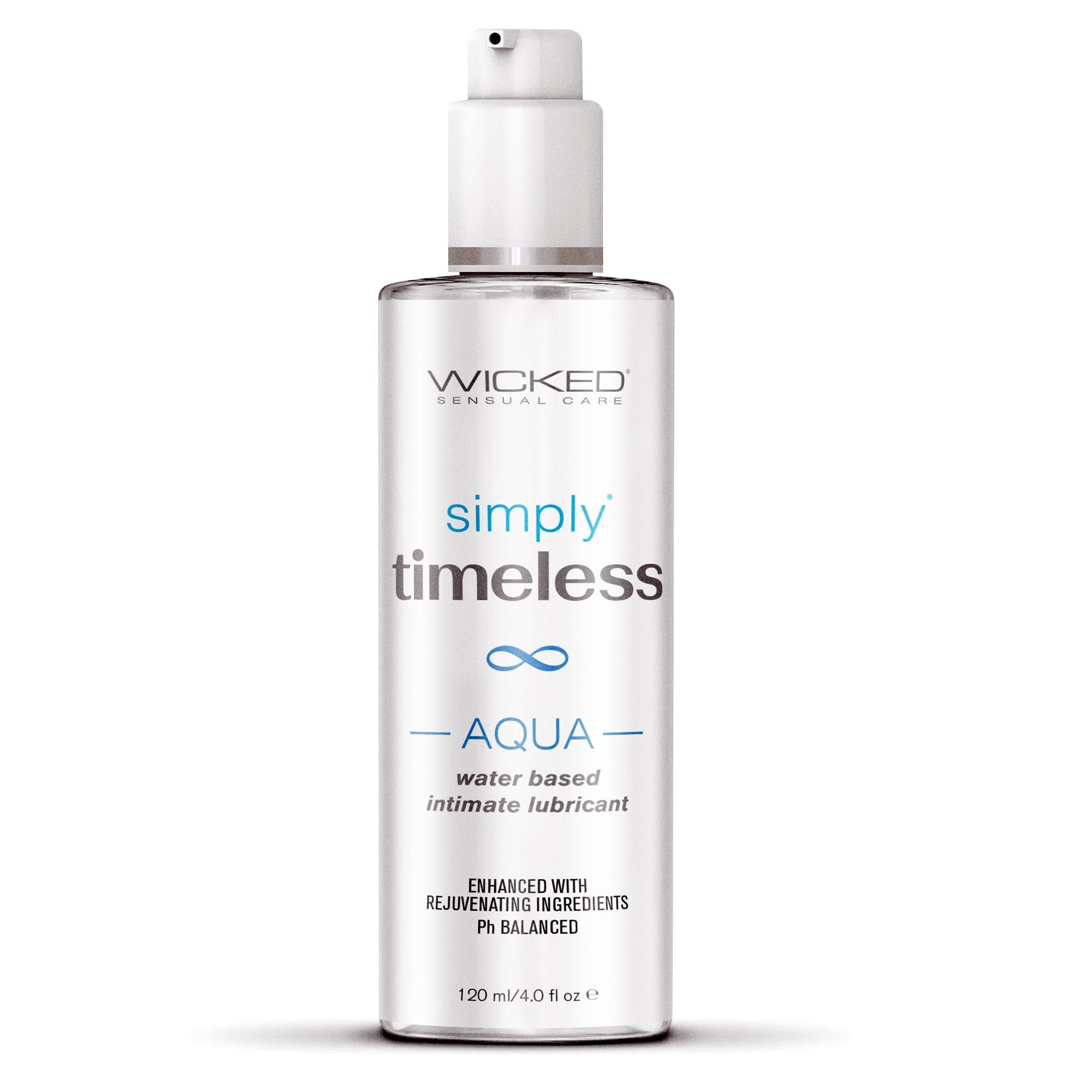 SIMPLY® TIMELESS AQUA WATER-BASED front of bottle