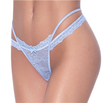 I279                     
 CROSS STRAP SPLIT CROTCH TANGA
PERWINKLE FRONT OS