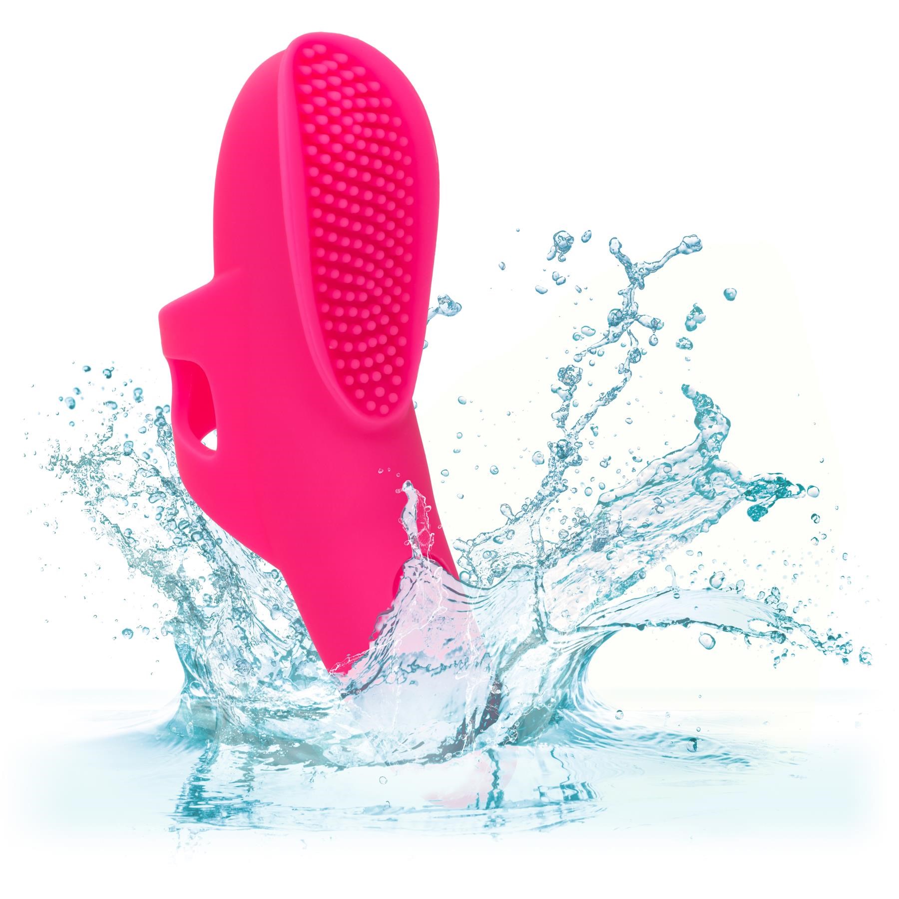 Neon Vibes The Nubby Finger Vibrator- Waterproof Shot