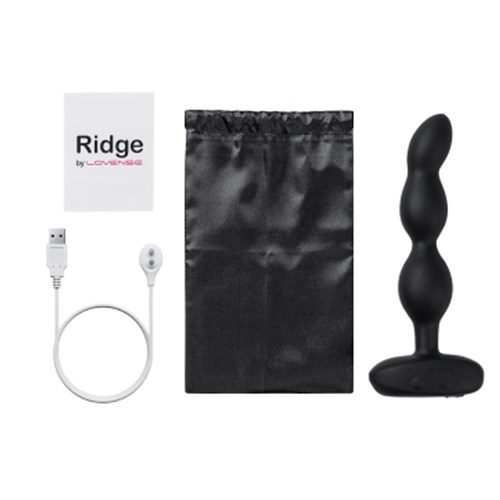 Lovense Ridge Bluetooth Rotating Anal Vibrator - All Components