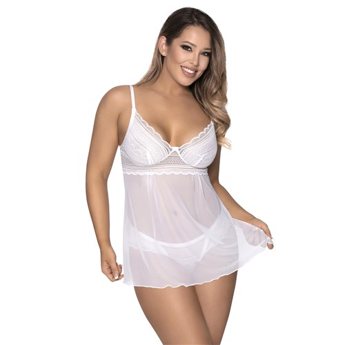 Modern Romance Baby doll & Split crotch tanga o/s front