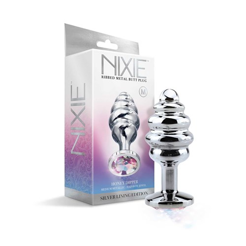 NIXIE HONEY DIPPER METAL BUTT PLUG MEDIUM with box