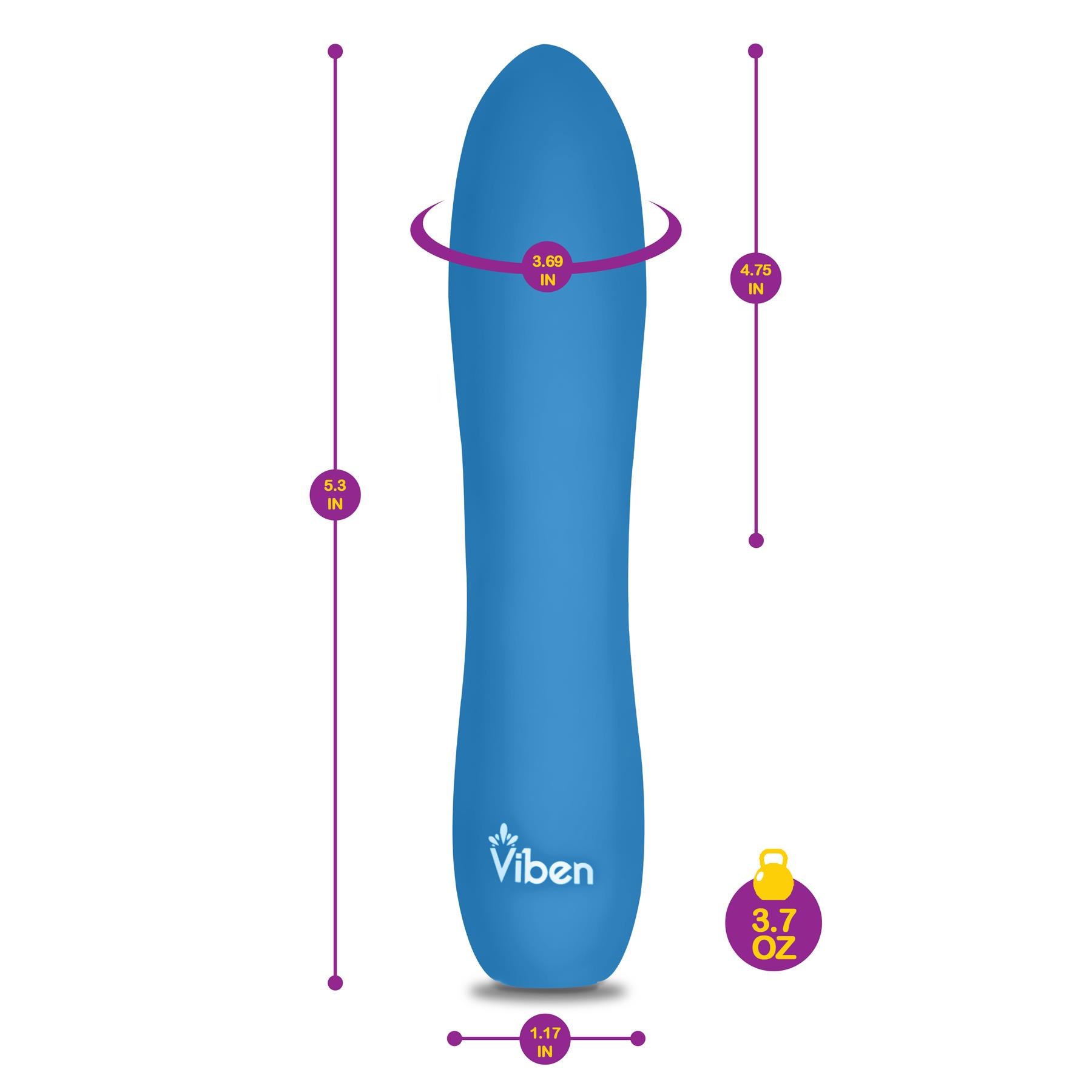 Vivacious Rechargeable 10 Speed Bullet - Dimensions