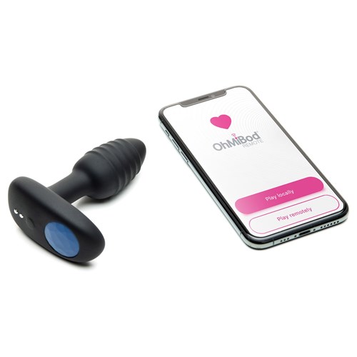 Lovelife Lumen Bluetooth Vibrating Anal Plug - Product Shot with App