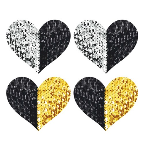 REVERSIBLE SEQUIN HEARTS