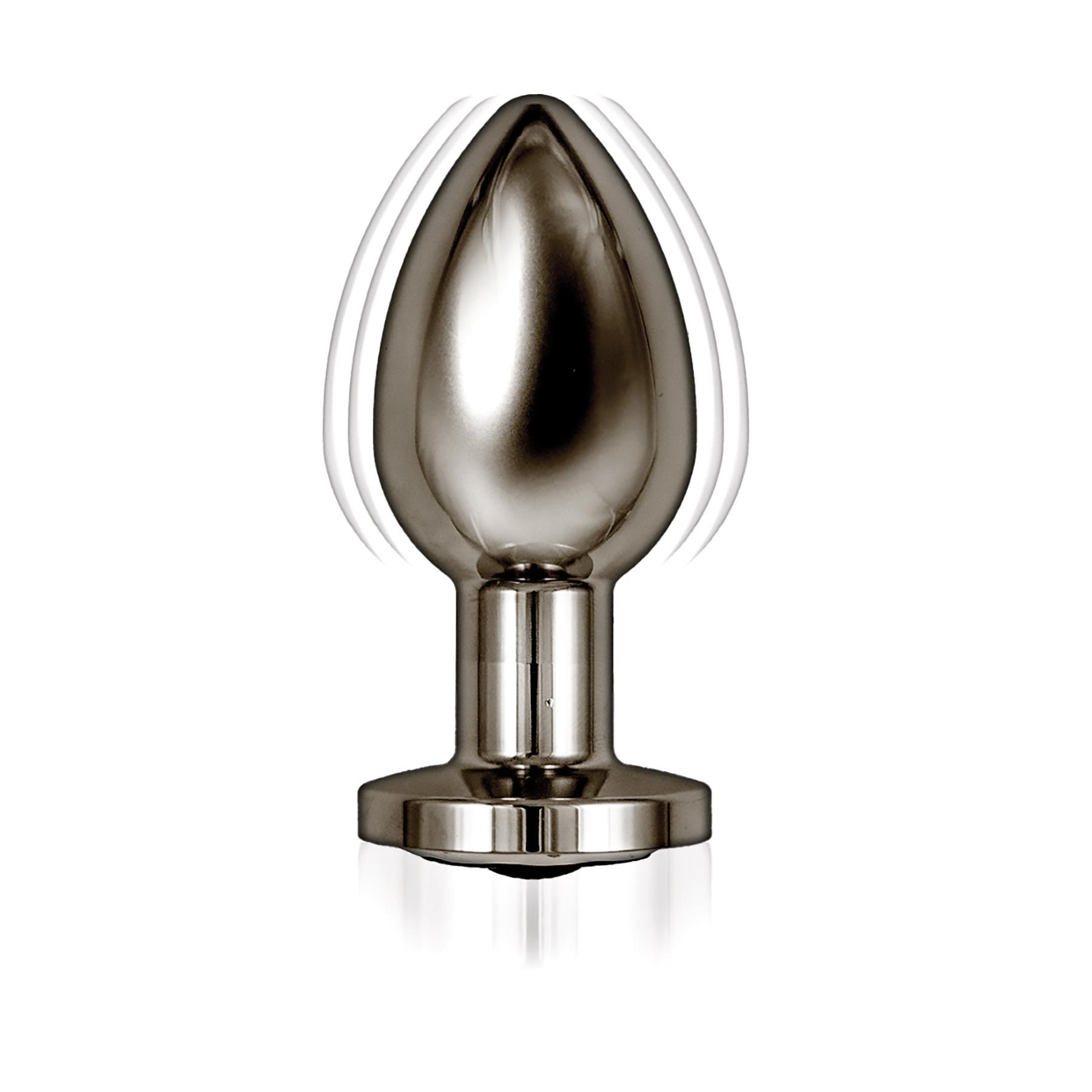 Ass-Sation Vibrating Metal Anal Plug with Remote Control - Butt Plug