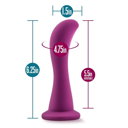 Temptasia Bellatrix Curved G-Spot Dildo 6.25 dimensions