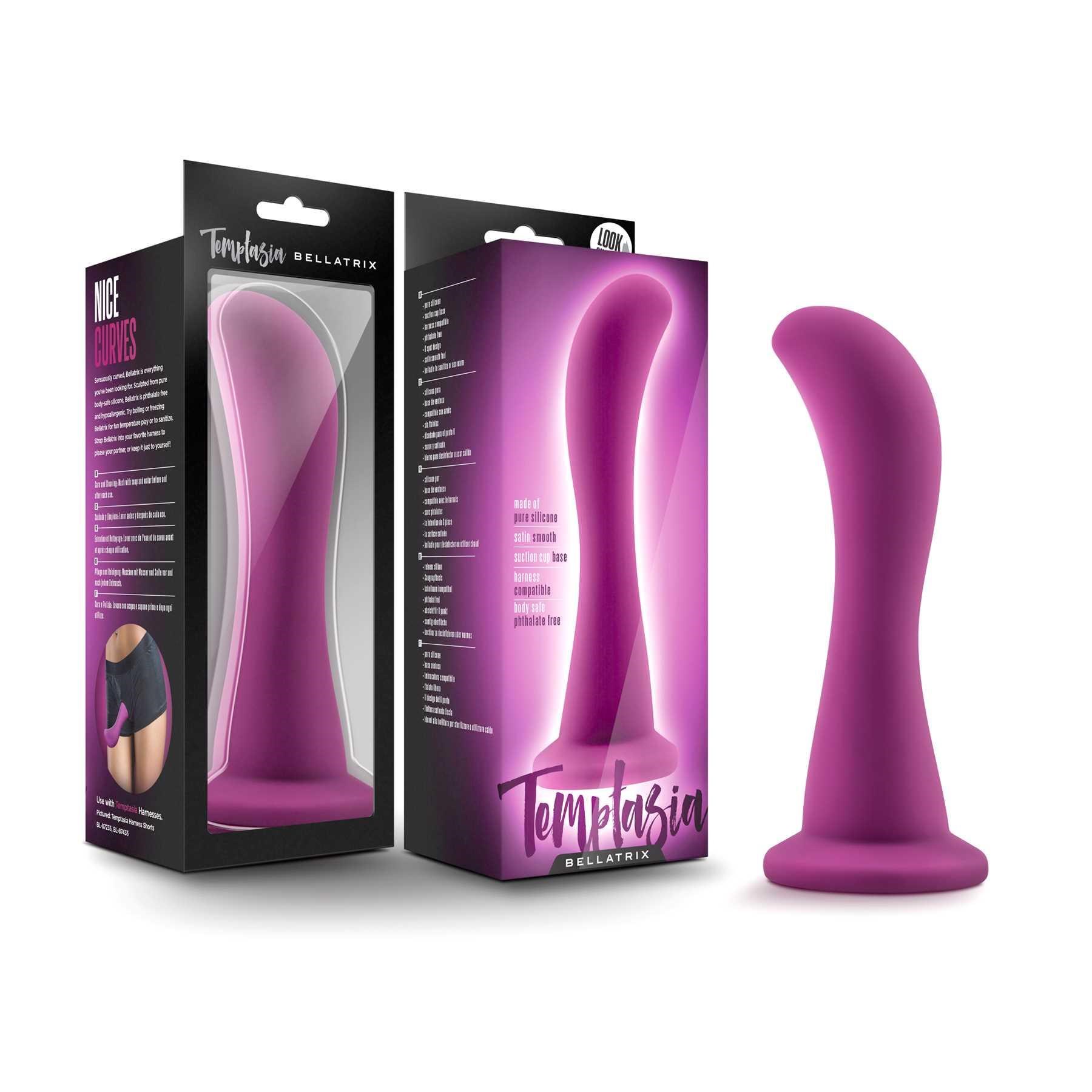 Temptasia Bellatrix Curved G-Spot Dildo 6.25 box