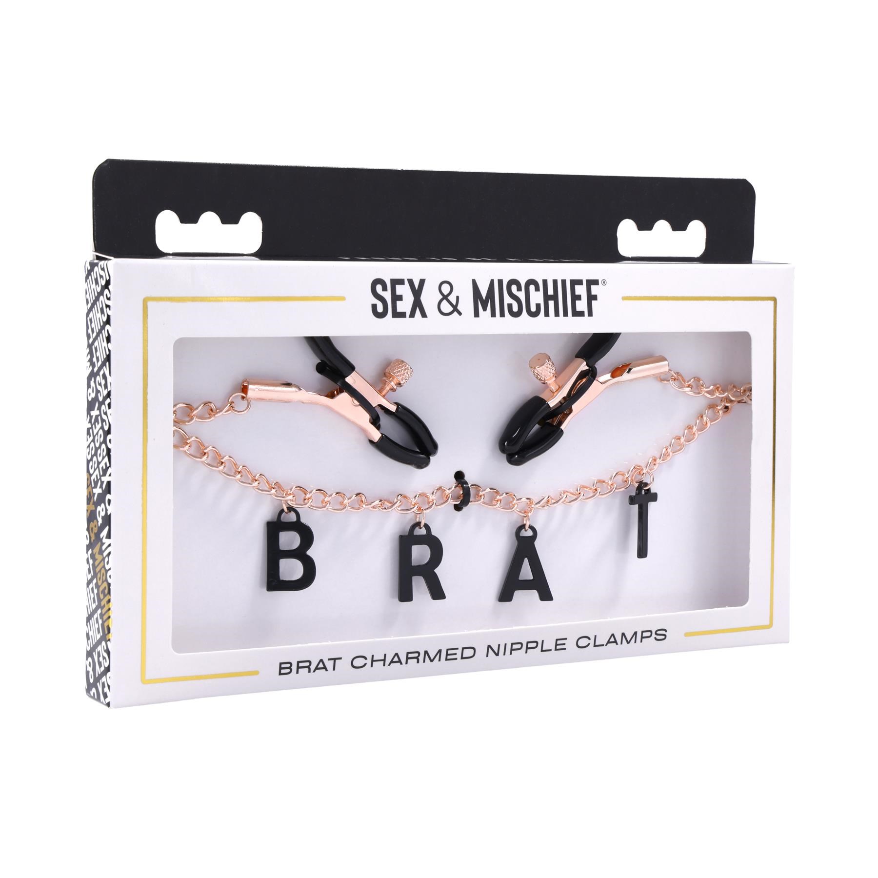 S&M Brat Charmed Nipple Clamps - Packaging Shot