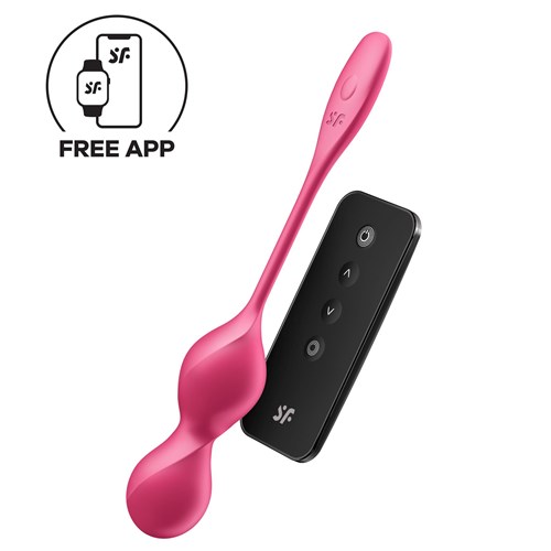 Satisfyer Love Birds 2 App Enabled Kegel Trainer with Remote Control - Product and Remote Control