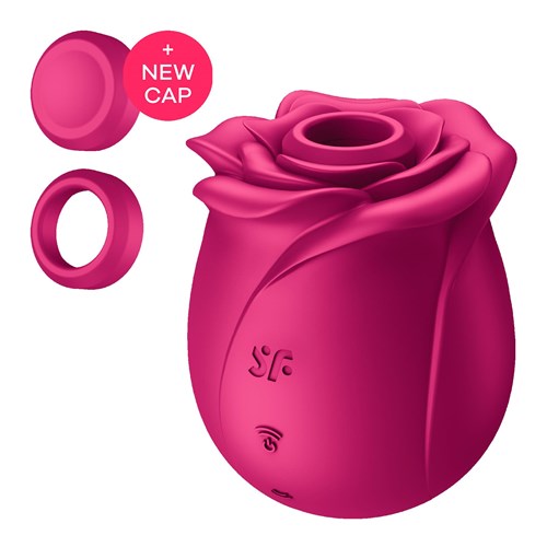 Satisfyer Pro 2 Classic Blossom Air Pulse Clitoral Stimulator - Product Shot with Tips