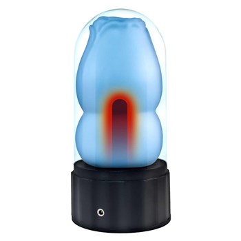 DELITE HEATED ROSE MASTURBATOR blue