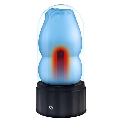 DELITE HEATED ROSE MASTURBATOR blue