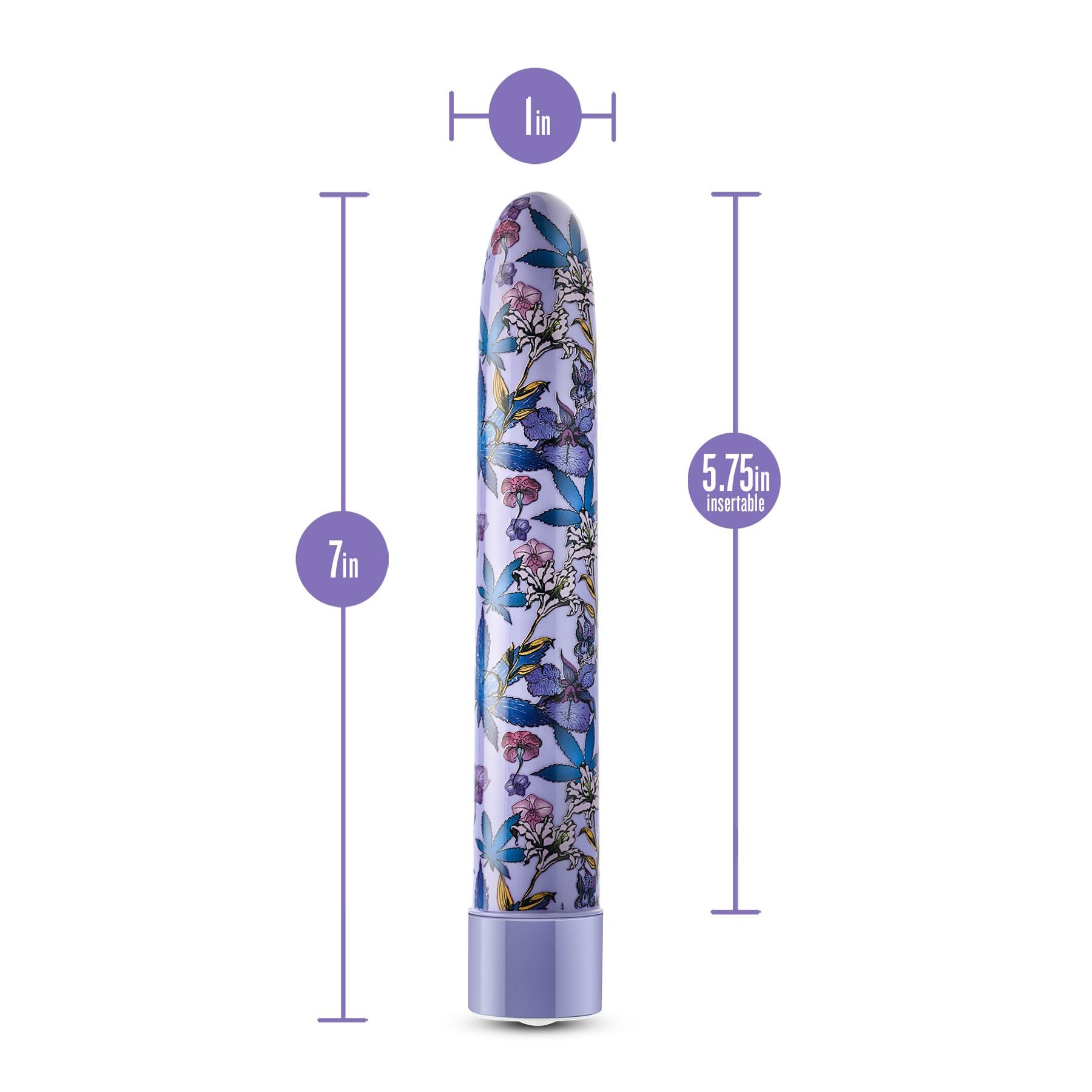 Limited Addiction Floradelic Slimline Vibrator - Dimensions