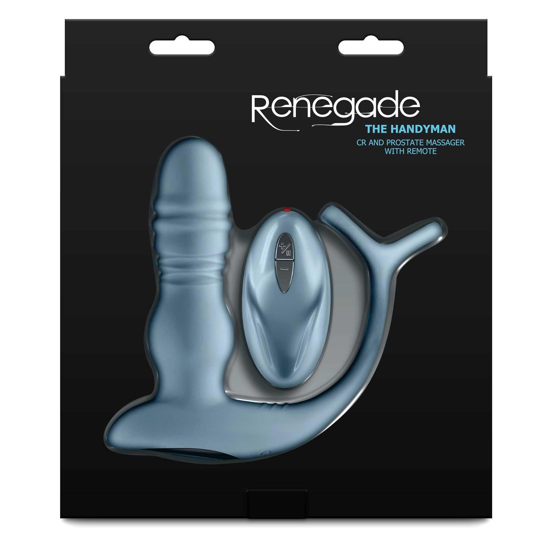 Renegade Handyman Thrusting P-Spot Massager & C-Ring w/ Remote package