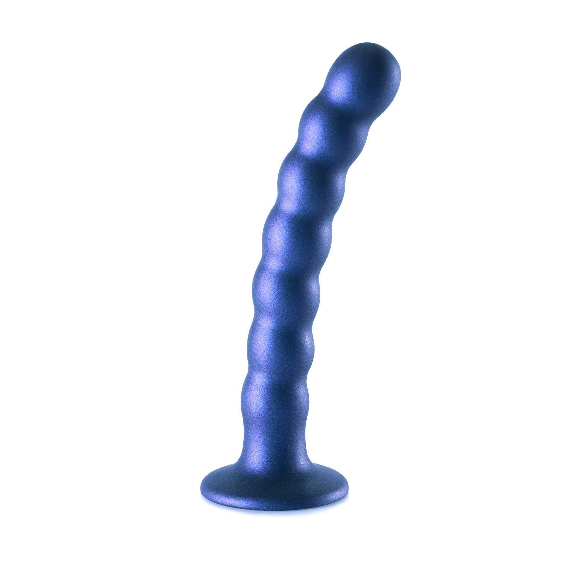 OUCH! METALLIC SILICONE 6.5 BEADED G-SPOT DILDO