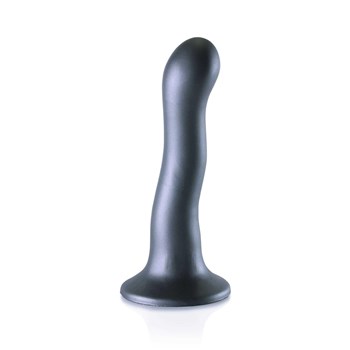 OUCH! METALLIC SILICONE 7 ULTRA SOFT CURVY G-SPOT DILDO