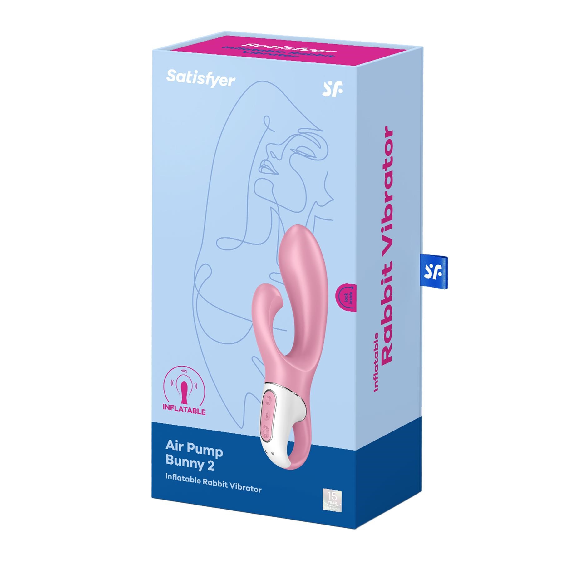 Satisfyer Air Pump Bunny 2 Inflatable Vibrator - Packaging Shot