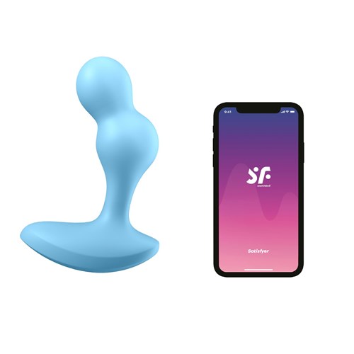 Satisfyer Deep Diver App Enabled Vibrating Anal Plug - Product and Phone App