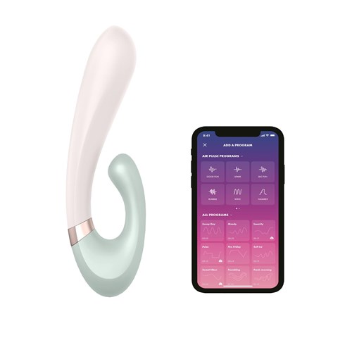 Satisfyer Heat Wave App Enabled Warming Dual Stimulator - Product and App