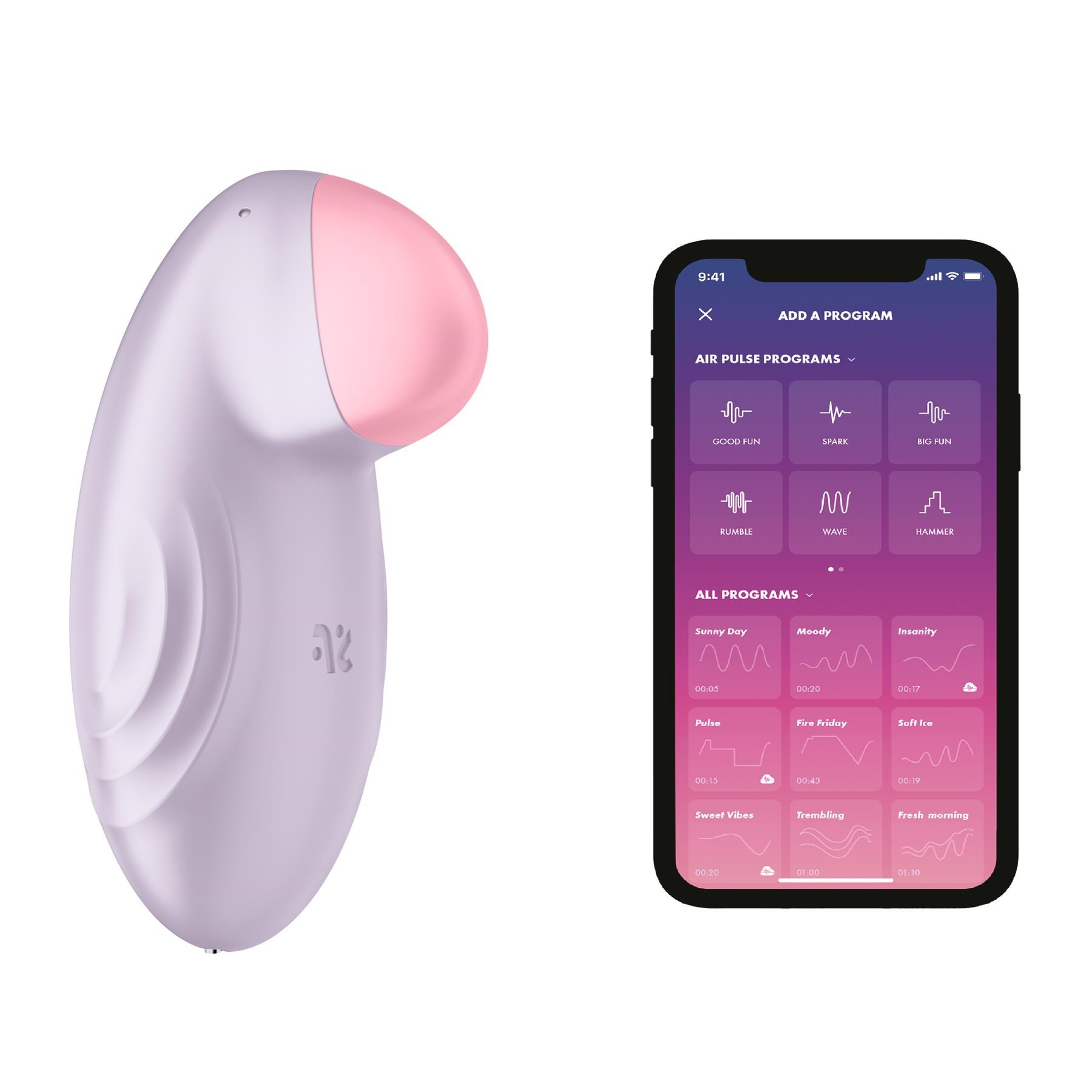 Satisfyer Tropical Tip App Enabled Clitoral Stimulator - Product and App