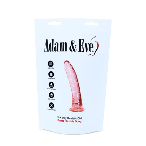 Adam & Eve Pink Jelly Realistic Dildo package shot