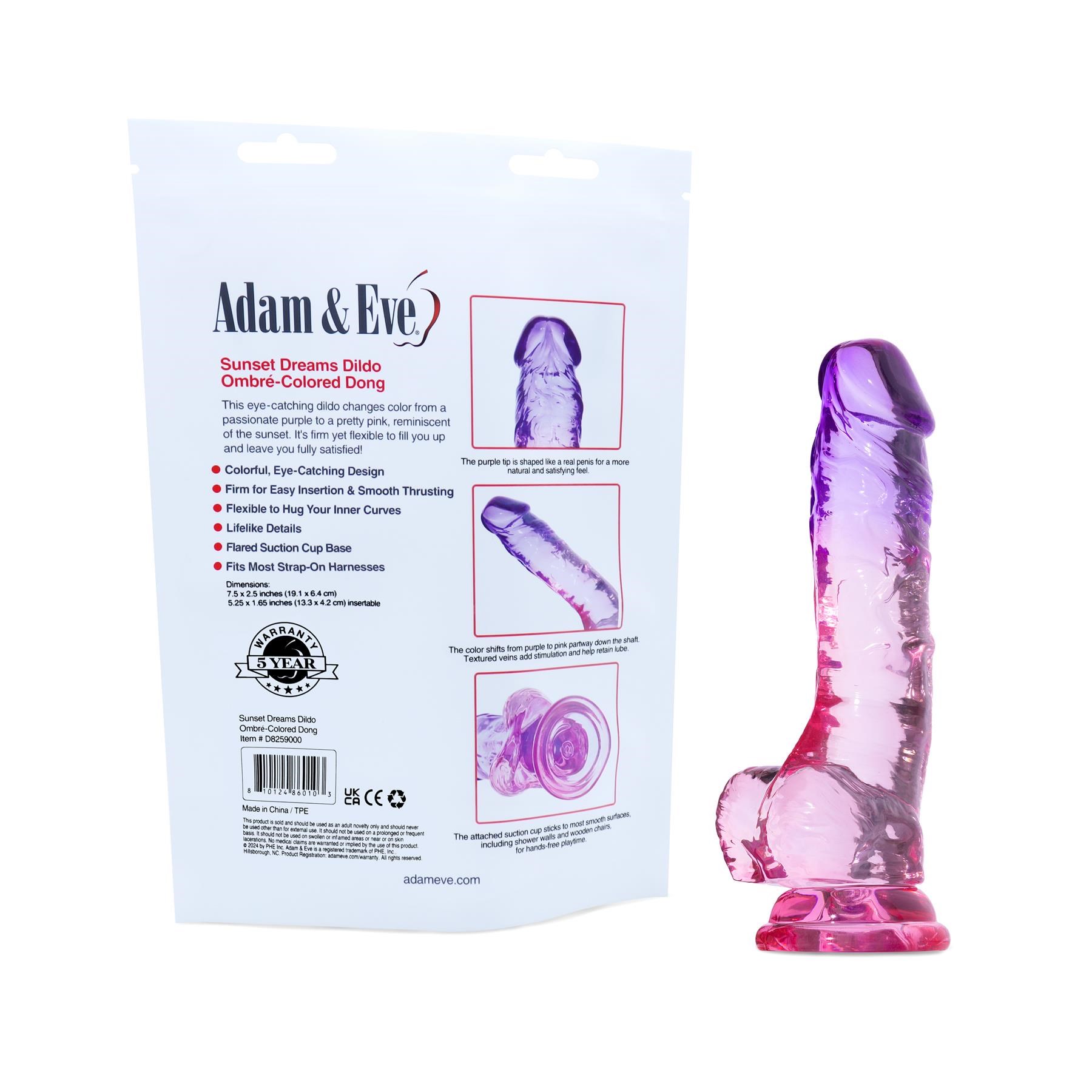 Adam & Eve Sunset Dreams Dildo - Package Shot