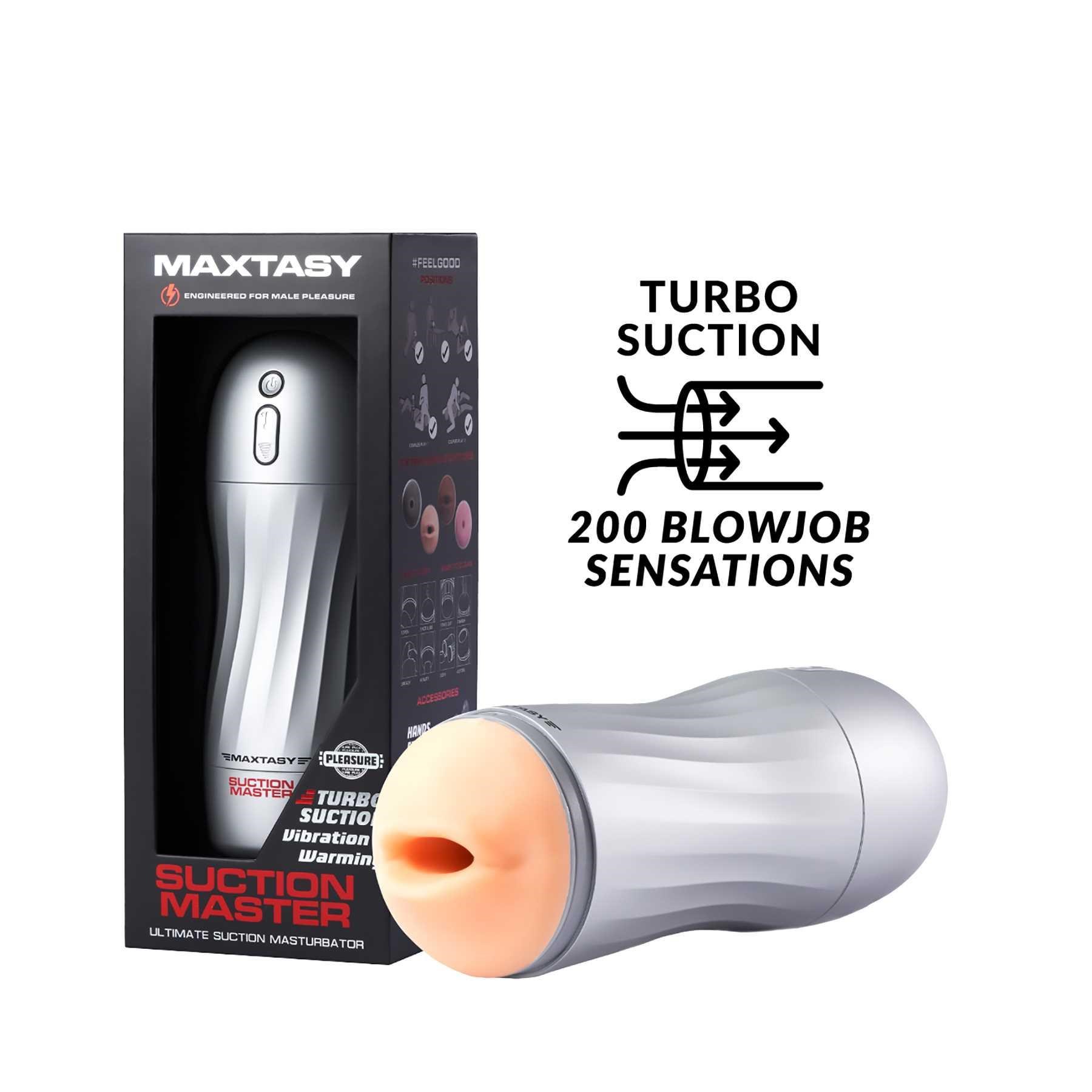 Maxtasy Suction Master Stroker - Realistic Nude Mouth with accessories and box