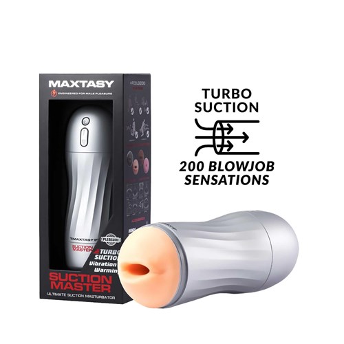 Maxtasy Suction Master Stroker - Realistic Nude Mouth with accessories and box