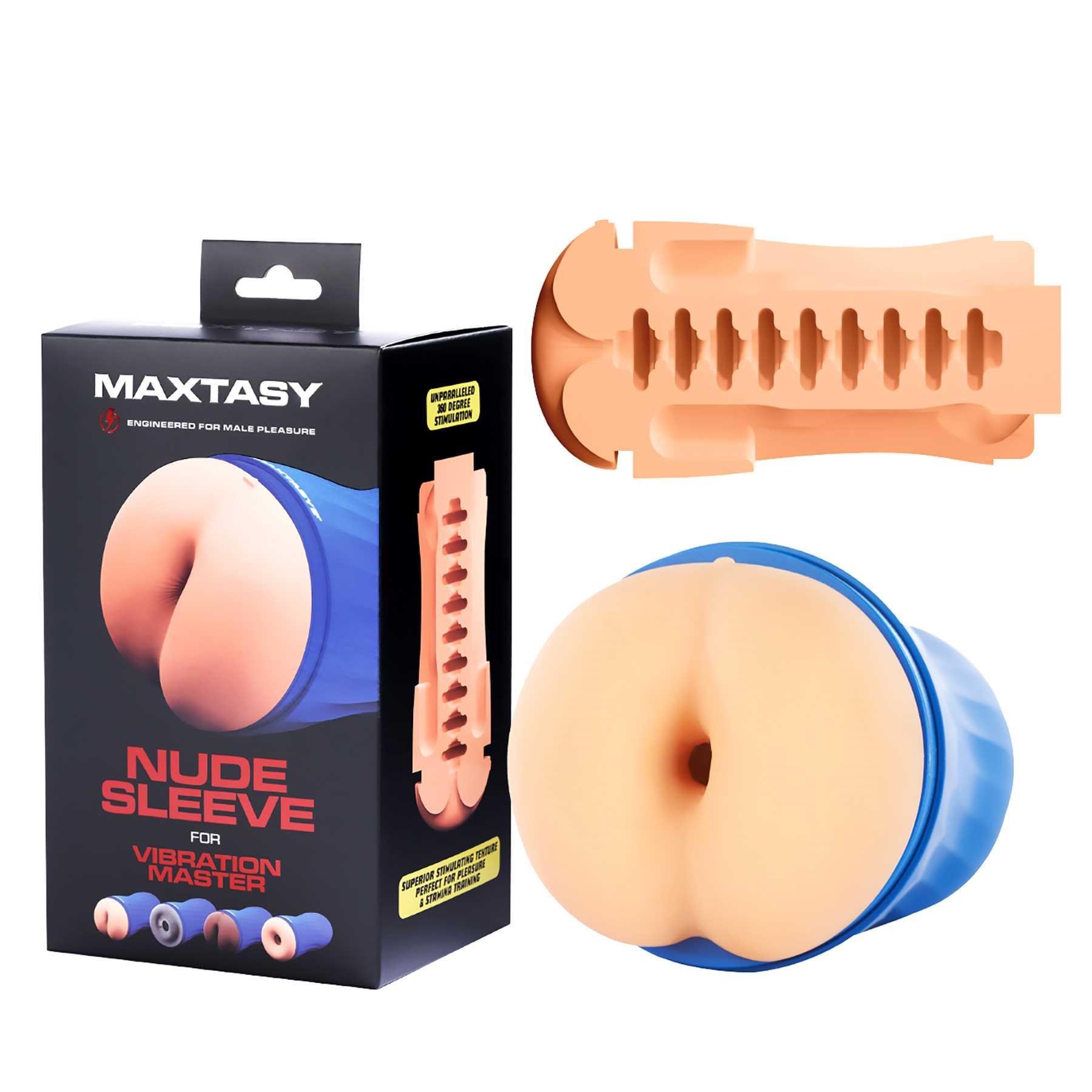 Maxtasy Vibration Master Realistic Nude Butt Sleeve box insert