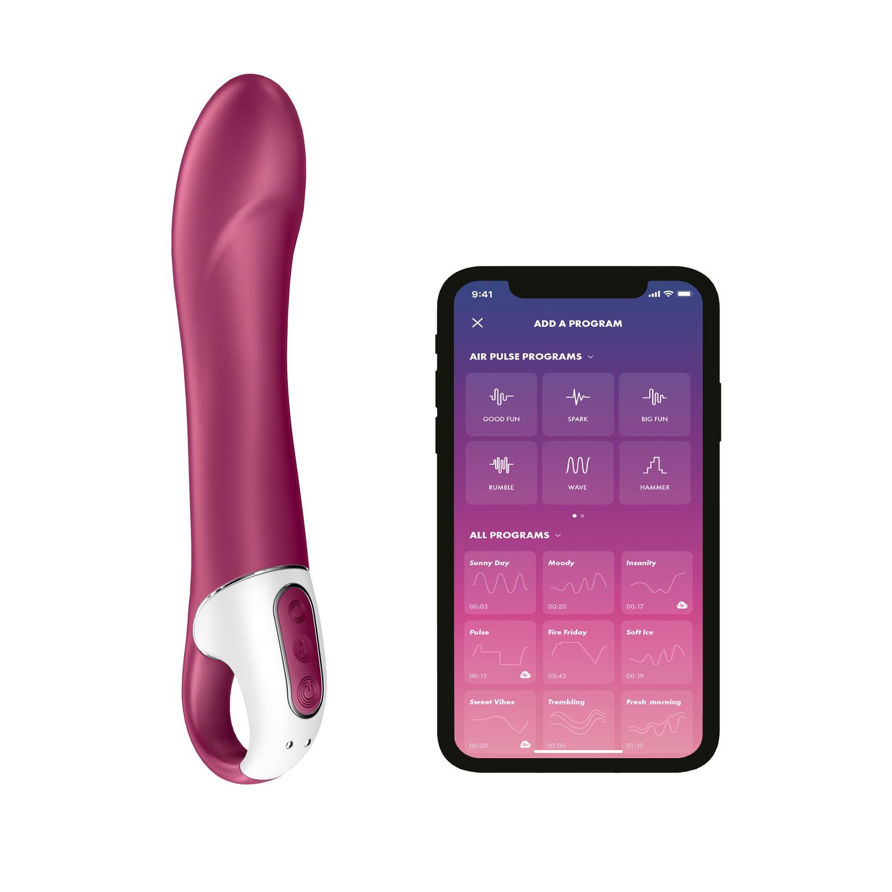 Satisfyer Big Heat G-Spot Vibe with phone