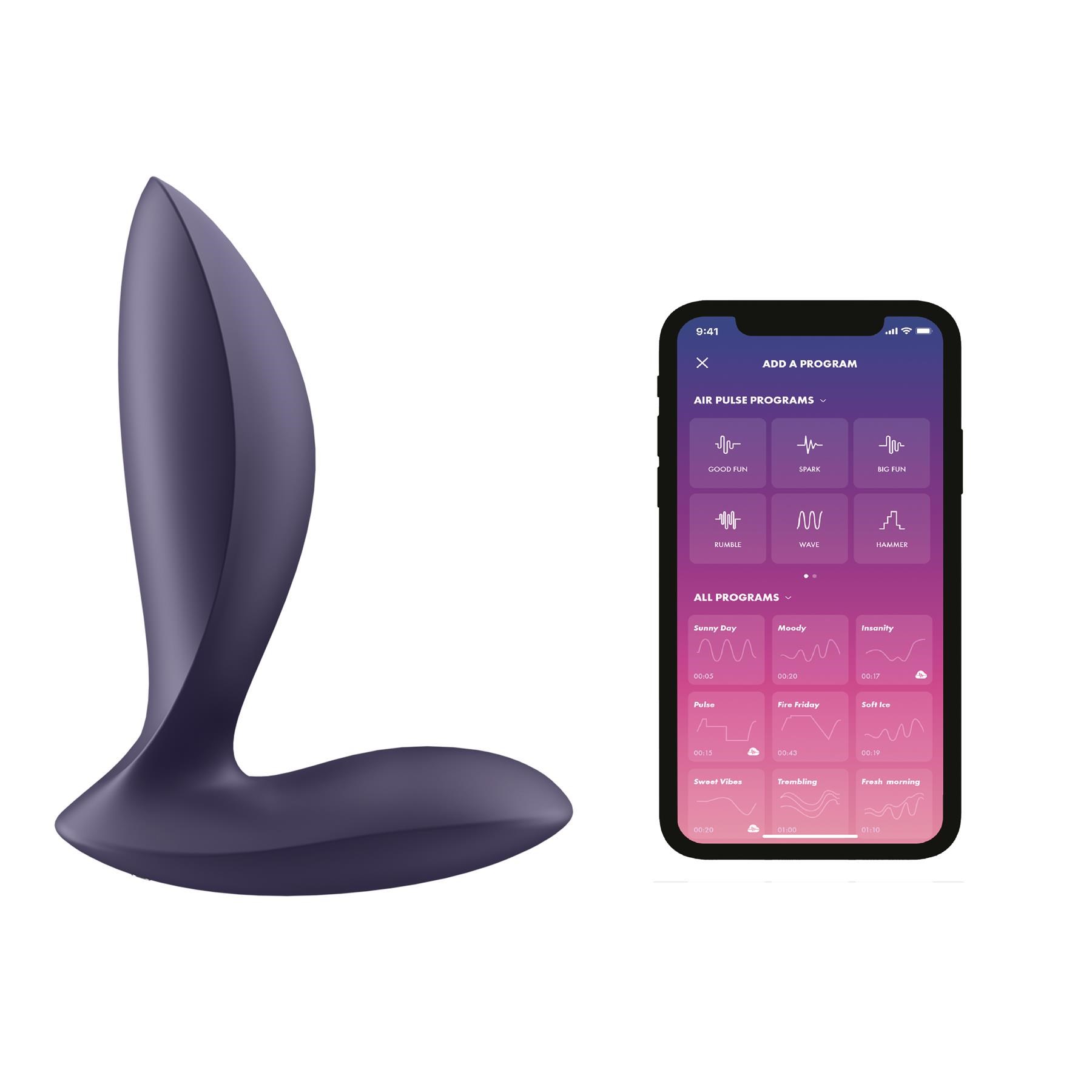 Satisfyer Power Plug App Enabled Anal Vibrator with phone